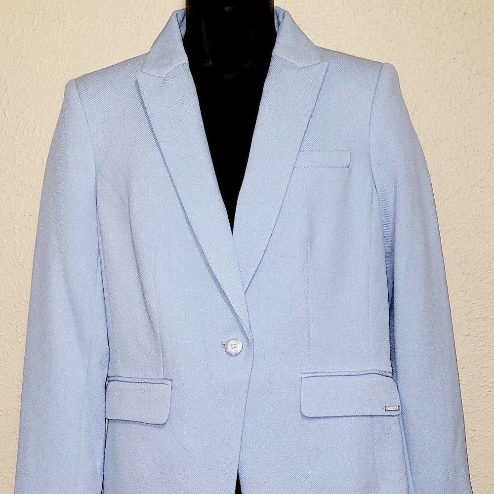 Calvin Klein Powder Blue Blazer Size 10